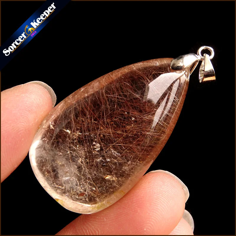 

Редкий Натуральный кварц золотой рутилированный сад кварцевый кристалл любовь ожерелье кулон природные минералы аквариум бусины PS148