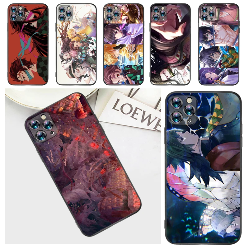 

Demon Slayer Agatsuma Zenitsu Kimetsu No Yaiba Kamado Tanjirou Kamado Nezuko Phone Case For iPhone 7 8 Plus 6 6S Soft TPU Cases