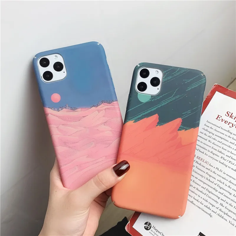 Жесткий чехол из поликарбоната для iPhone 11 Pro XS Max X XR ландшафтный рассвет защитный 6 S