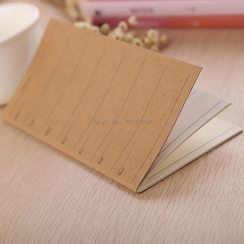 1 шт. винтажный блокнот Еженедельный план дневник планировщик для детей офисные