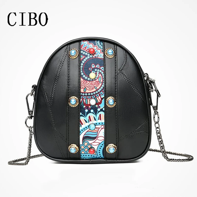 CIBO Модные женские натуральная кожа сумка через плечо женская Маленькая