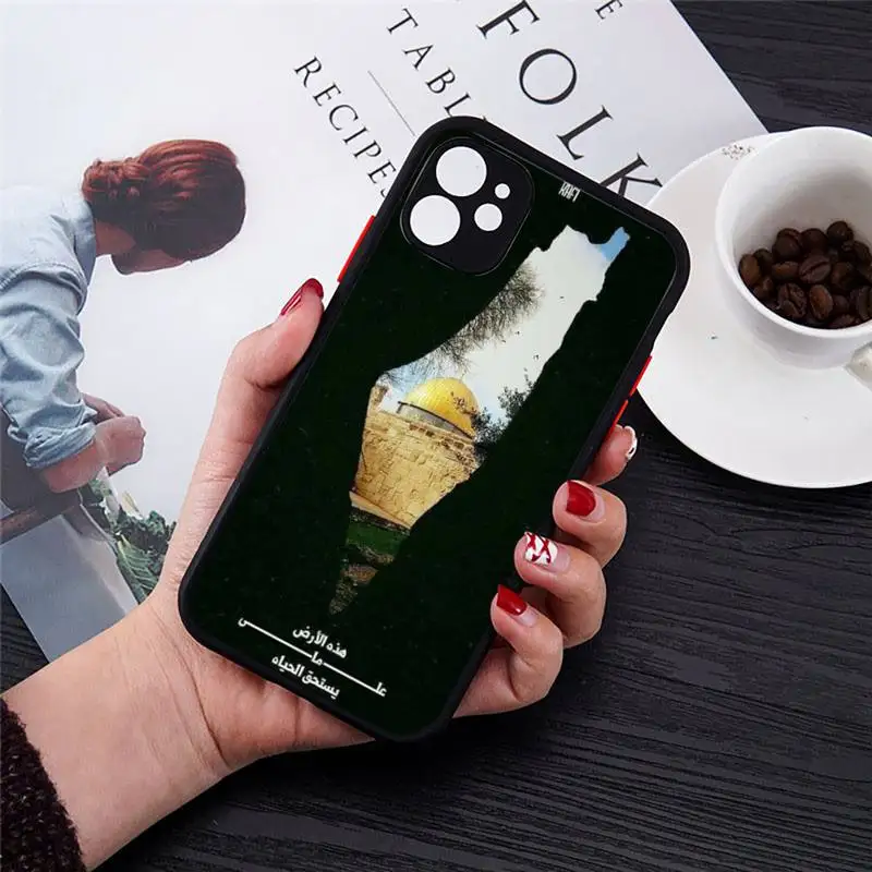 

Palestine Broadsword art Phone Case Matte Transparent for iPhone 7 8 11 12 s mini pro X XS XR MAX Plus cover funda