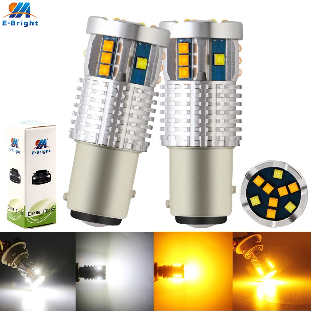 4X Canbus 7443 12 В 2525 21SMD P21/5 Вт 1157 BAY15D 3157 T20 Светодиодные лампы для автомобиля дневный