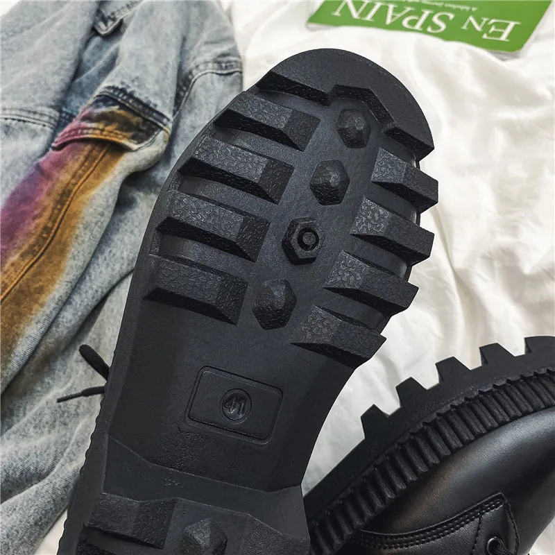 

2021 Martin Boots New Casual Men's Shoes Pu Leather Shoe Rubber Sole Casual Sports Shoes Men Thick-soled Walking Sneakers Men