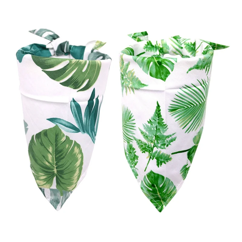 Бандана для собак с принтом листьев шарф из полиэстера домашних животных платок