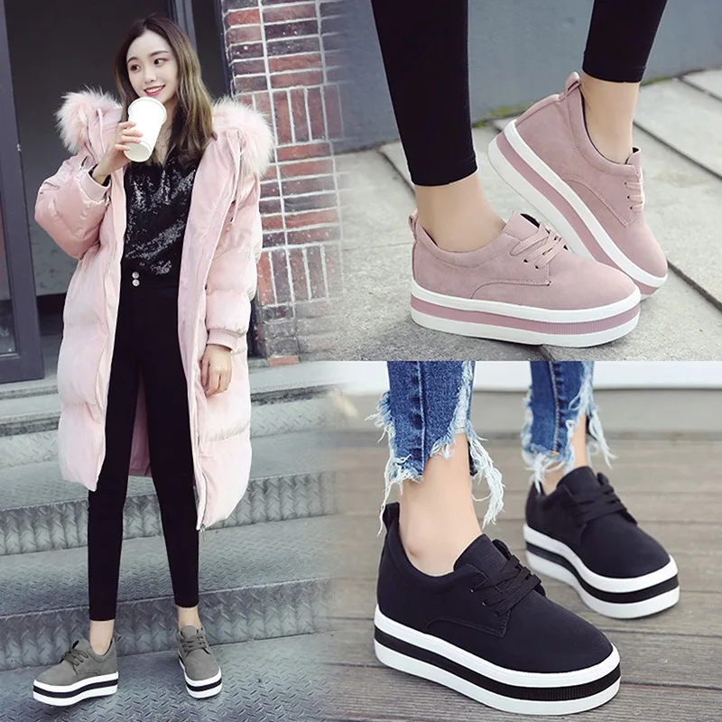 

Thick-soled British Style Platform Shoes Women 2021 Spring New Korean Sports Shoes Women Non-slip Single Shoes Women Casual