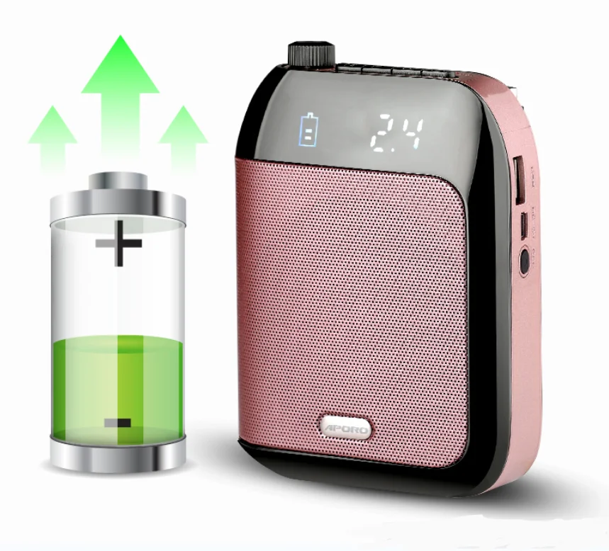 15 Вт Портативный голосовой усилитель проводной микрофон FM-радио AUX звукозапись