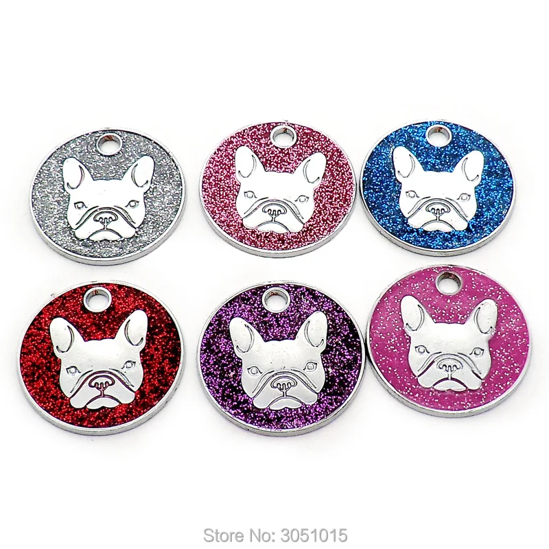 

100pcs Personalized Dog Tags For Dog Engraved Puppy Cat ID Name Collar Tag face heard Shape Pets Pendant DIY Dog plate Accessori