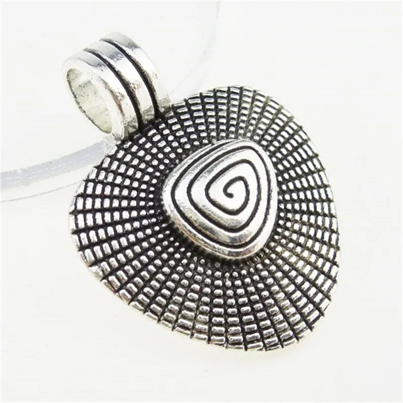 5 шт. античные серебряные металлические геометрические спиральные Круглые