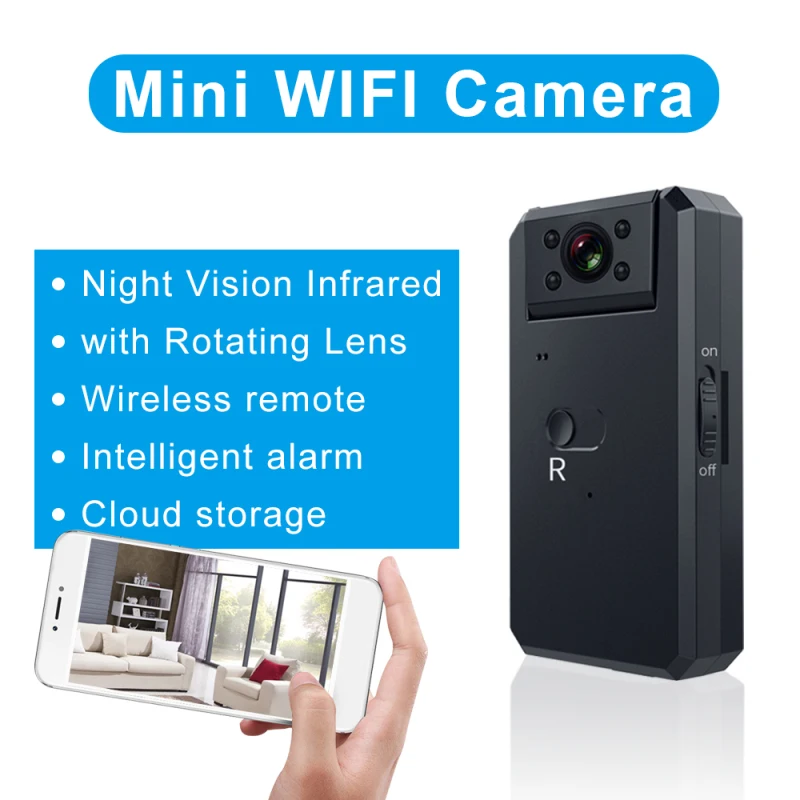

WiFi Wireless Smart Auto Tracking Of Human Home Security CCTV Baby Monitor 4K 180 ° MINI Camera Cloud IP Camera