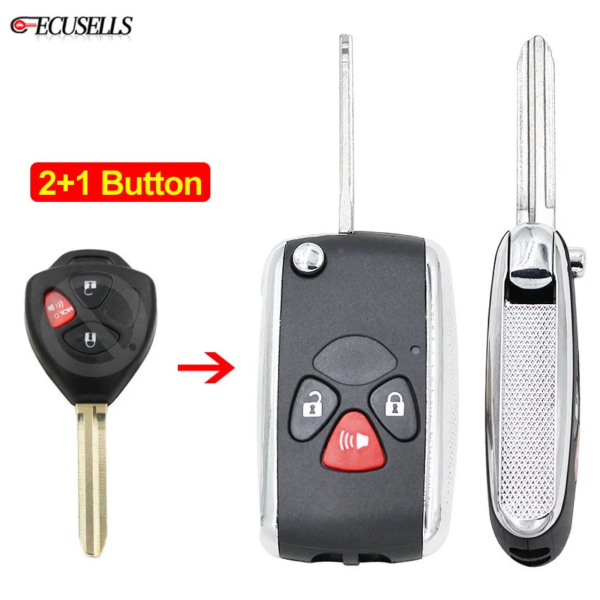2/3/4 Кнопка модифицированный флип чехол для автомобильного ключа TOY43 Blade Toyota Camry