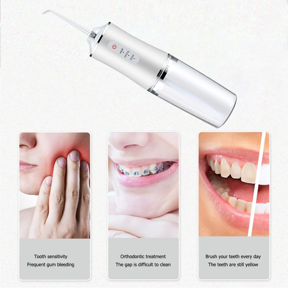 

Electric Oral Irrigator Dental Water Jet Water Flosser Teeth Cleaner Scaler for Stains Tartar Removal Tool Tooth Cleaner Portabl