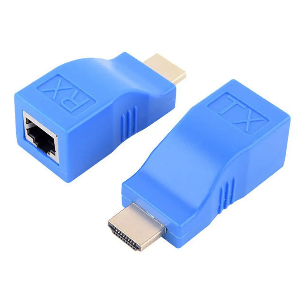 

Адаптер сигнала Rj45 HDMI-совместимый удлинитель до 30 м в длину более Cat5e/6 Utp Lan сетевой порт 2,5 Гбит/с