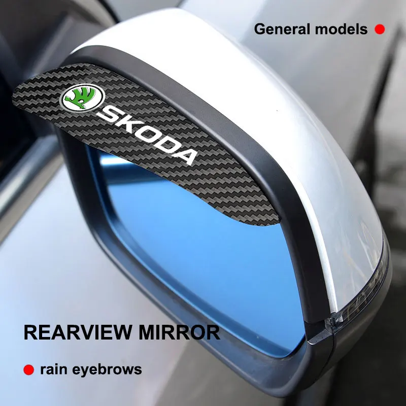 

Car Styling Rearview Mirror Rain Eyebrow Sticker for Skodas Octavia FABIA KAMIQ KAROQ KODIAQ RAPID SCALA SUPERB Car Acccessories