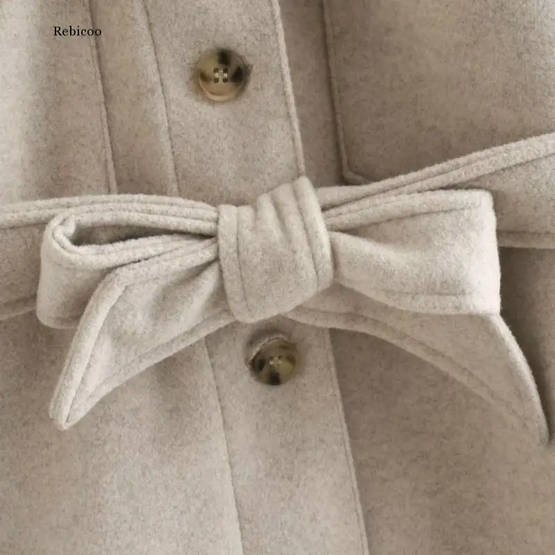 

Autumn and Winter Women's Jacket Long-Sleeved Waist Belt Warm Waist Thickening Casual Fashion High Street Women's Jacket Suit To