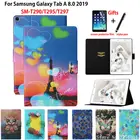 Чехол-накладка для samsung galaxy tab A SM-T290, 8,0, 2019, T290, T295, T297, из искусственной кожи, с рисунком и подставкой, SM-T295