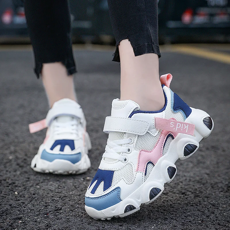 JIEMIAO 2021 Autumn Children Casual Sport Shoes Fashion Mesh Breathable Soft Bottom Non-Slip Kids Sneakers for Boys Girls