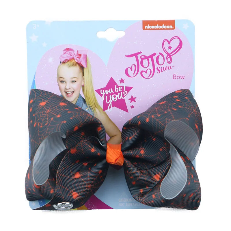 JoJo Siwa бант для волос ручная работа 5 дюймов банты на Хэллоуин вечерние заколки