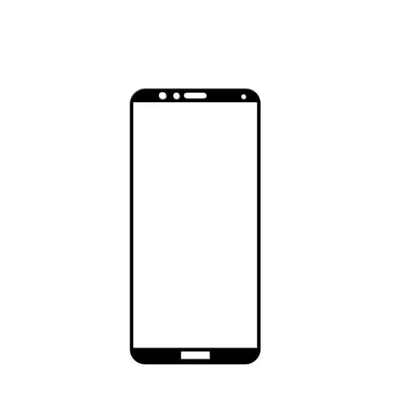 Черный 2 шт. закаленное стекло для huawei Honor 7X полное покрытие 2.5D Защитная пленка для экрана закаленное стекло для huawei Honor 7X - Цвет: Черный