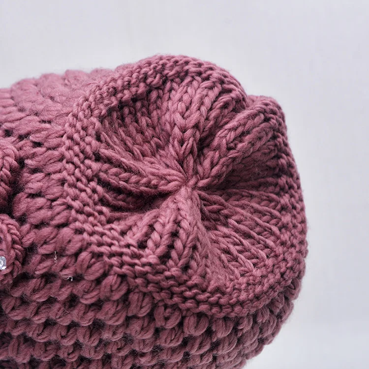 Зимняя Quinquagenarian женская цветочная вязаная шапка для пожилых леди на открытом