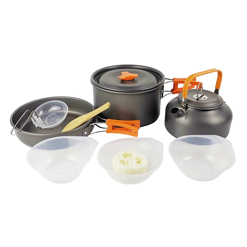 Портативный раздельный горшок для открытого воздуха набор из трех предметов 2 3