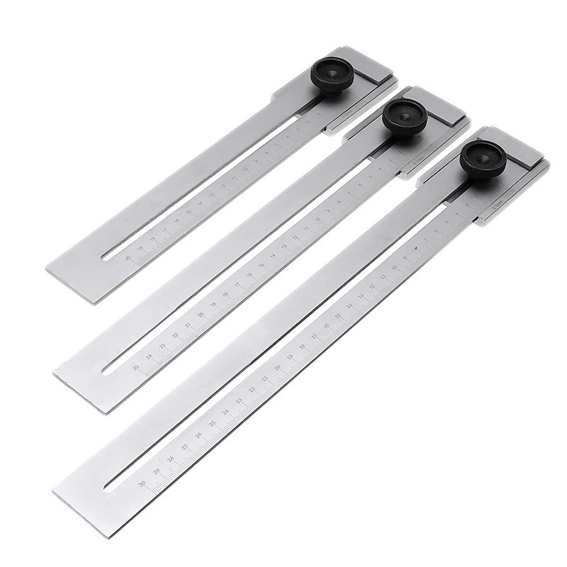 

Marking ruler 0-200mm 0-250mm 0-300mm Screw Cutting Marking Gauge Mark Scraper Tool For Woodworking Measuring layout tools