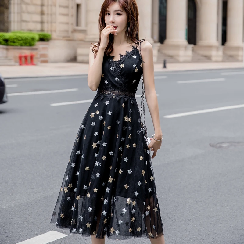 Женское летнее сексуальное шифоновое пляжное платье с блестками купальный