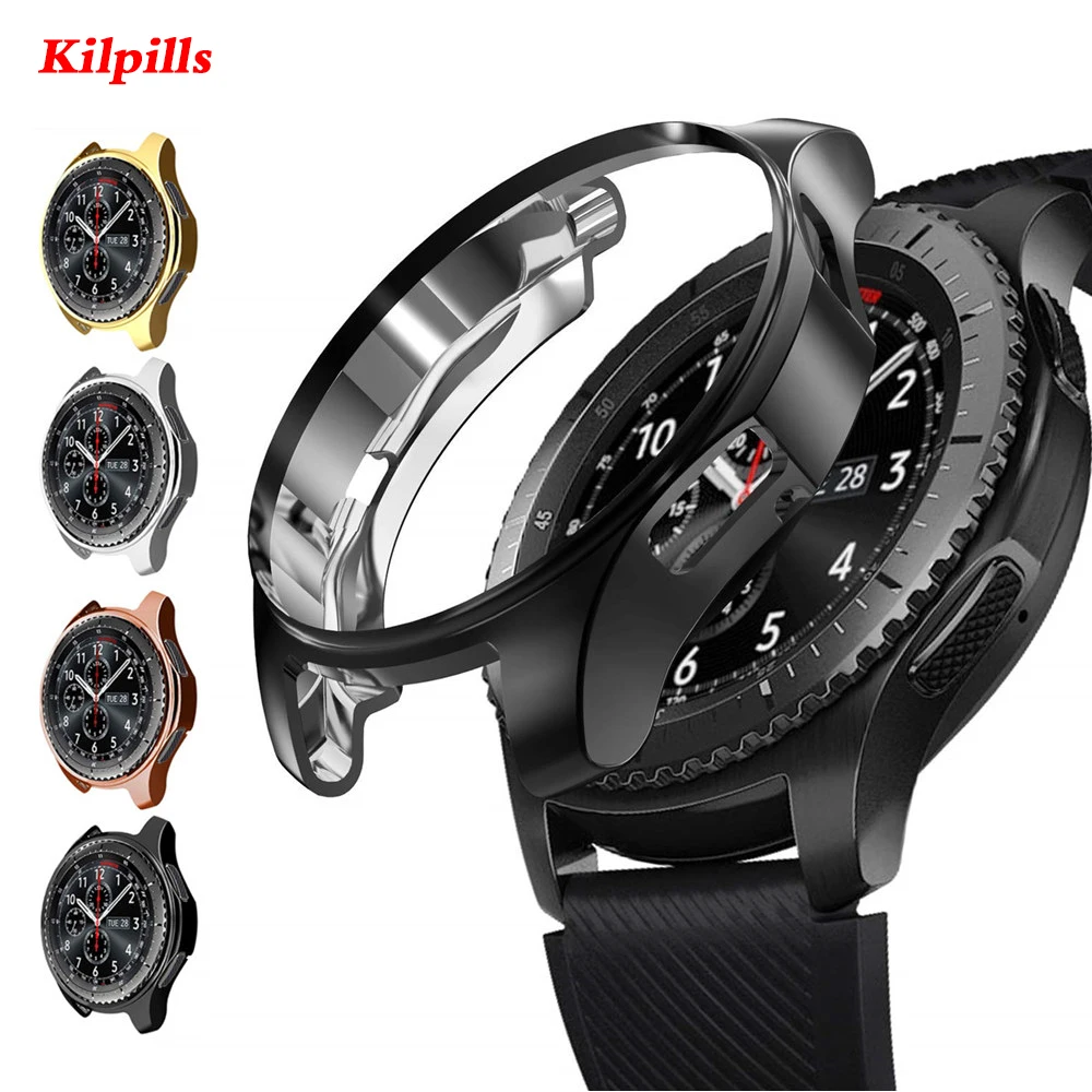 

Case for samsung Galaxy watch 46mm/42mm strap TPU Plated Screen protector cover bumper S 3 42/46 mm Gear S3 Frontier band