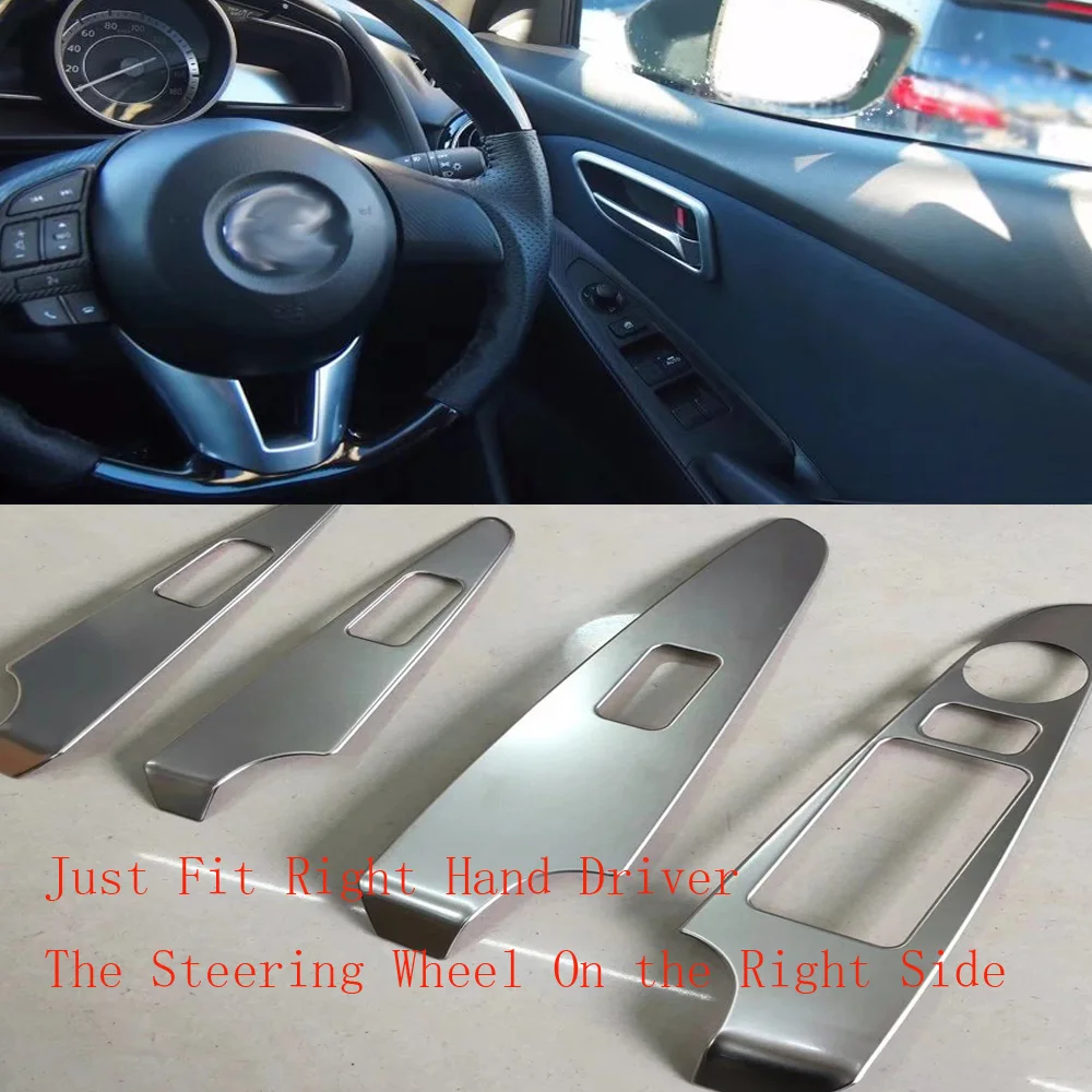 

Матовая накладка на окно и дверь автомобиля для Mazda 2 Demio DJ 2015-2017 2018 2019 ABS