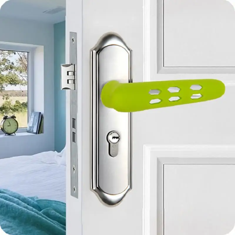 

Flexible Silicone Door Handle Cover Hollow Dust-proof Household Protective Tool Children Safety Guard Protect Accessories