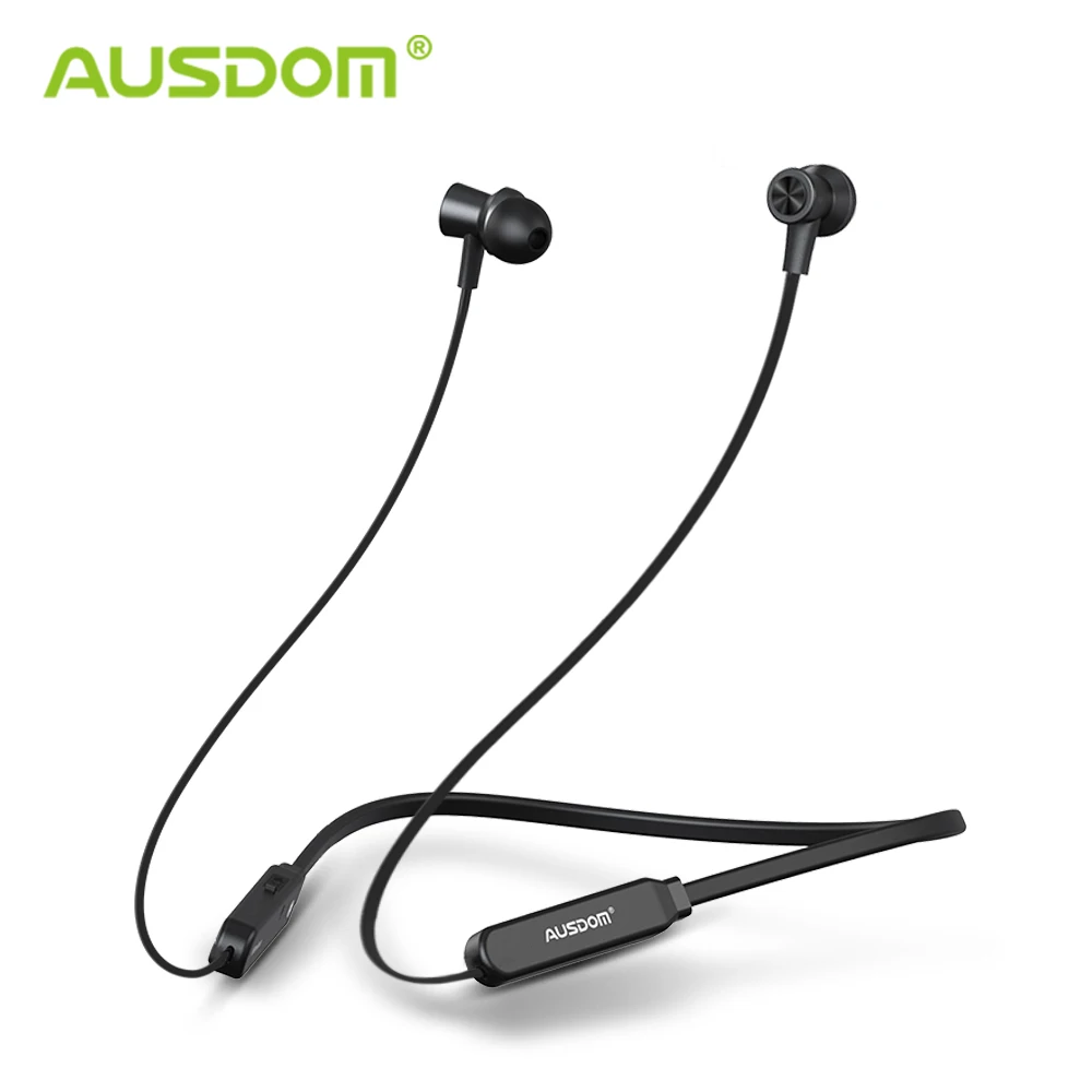 AUSDOM S5 Спортивные Беспроводные bluetooth-наушники, гарнитура высокого качества, Bluetooth наушники с микрофоном, магнитным шейным ремешком для iPhone, Xiaomi