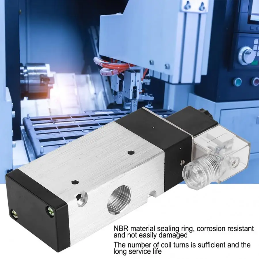 G1/2 дюймовый Соленоидный клапан из алюминиевого сплава 2 позиционный 3 фитинг