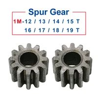 1 piece spur gear 1m1213141516171819t rough hole 6mm pinion gear 45carbon steel material motor gear total height 10mm