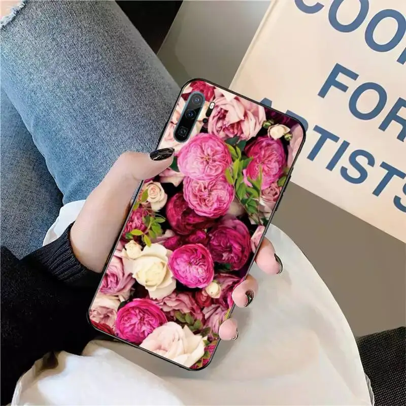 

peony Phone Case For Huawei honor Mate P 9 10 20 30 40 Pro 10i 7 8 a x Lite nova 5t