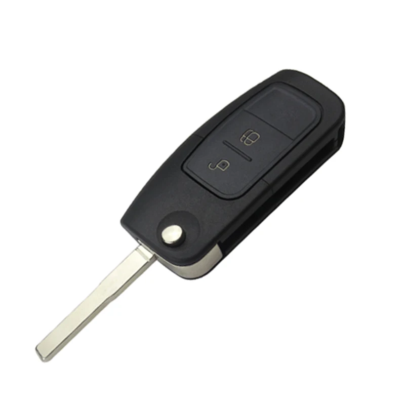 HU101 OkeyTech для Ford для Focus Kuga Fiesta Mondeo Mk3 Mk4 C-max Escape 2 кнопки флип Складная Заготовка ключа замка зажигания автомобиля крышка аксессуары - Цвет: HU101