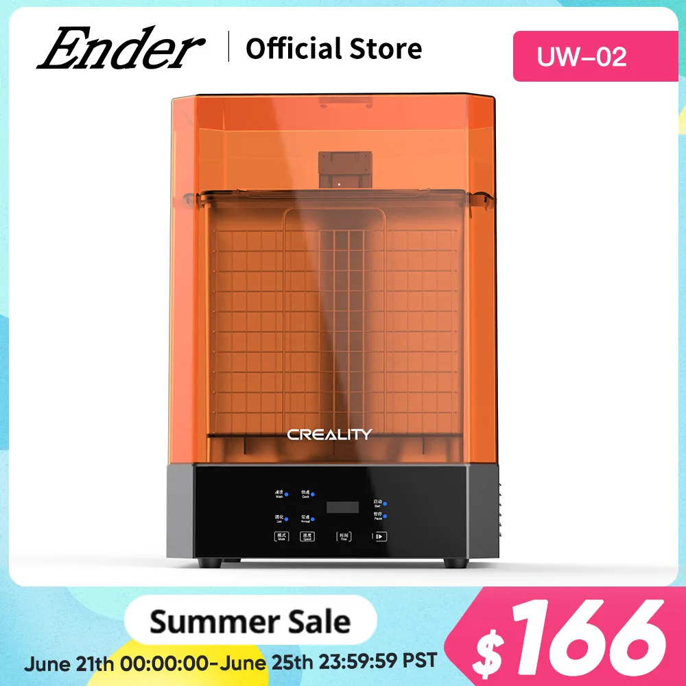 

UW-02 Washing and Curing Machine 10.1 Inches for 3D Printers LCD SLA DLP Models Resin Dual-Band UV Light Source Creality 3D