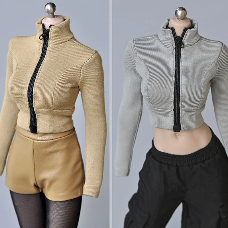 

1/6 Scale Female Soldier Stretch Zipper Tights Suitable for 12-inch Action Figure Clothing Accessories