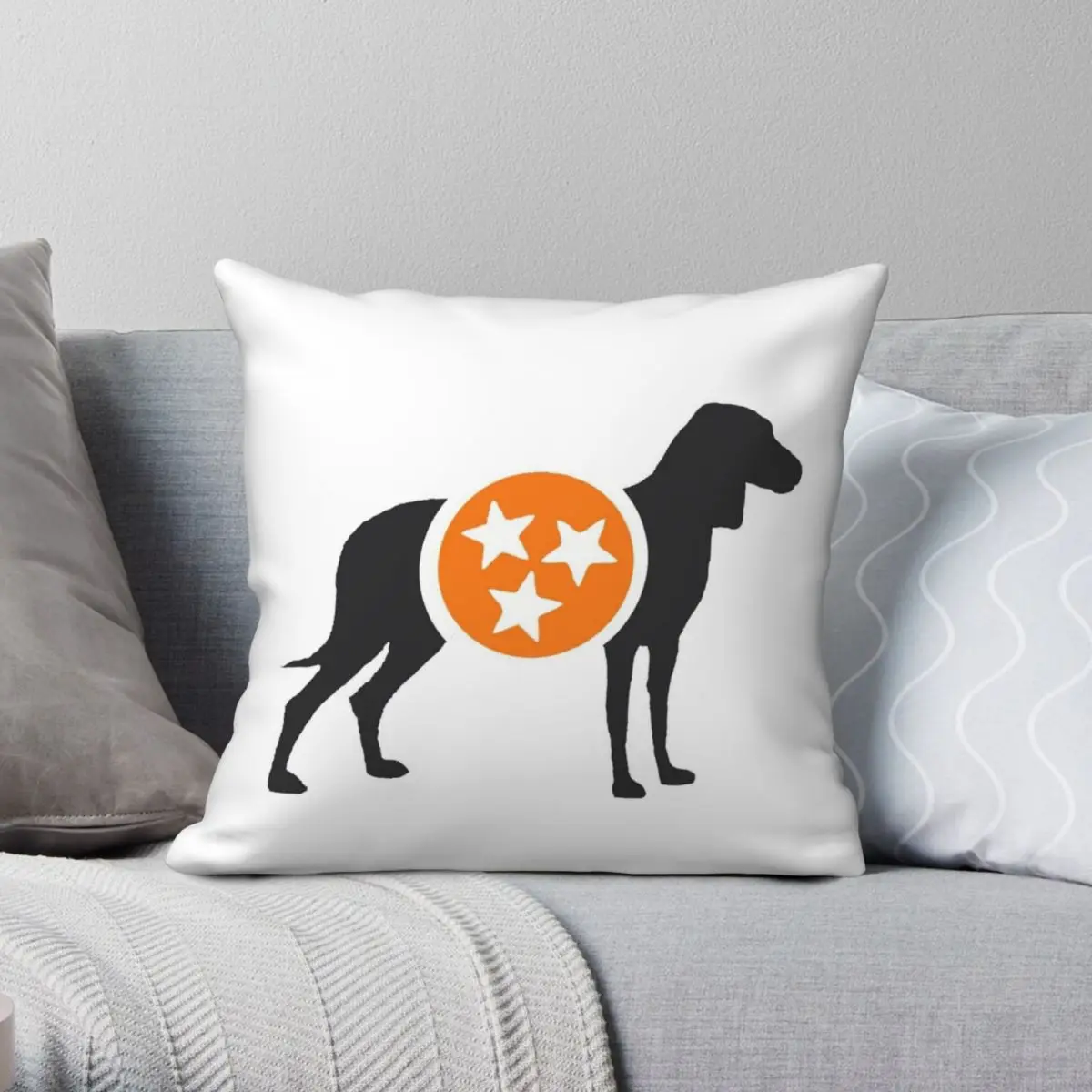

Чехол для подушки «серый заяц» с тремя звездами, чехол из полиэстера, льна, бархата, с принтом, на молнии, декоративный чехол для подушки, нав...