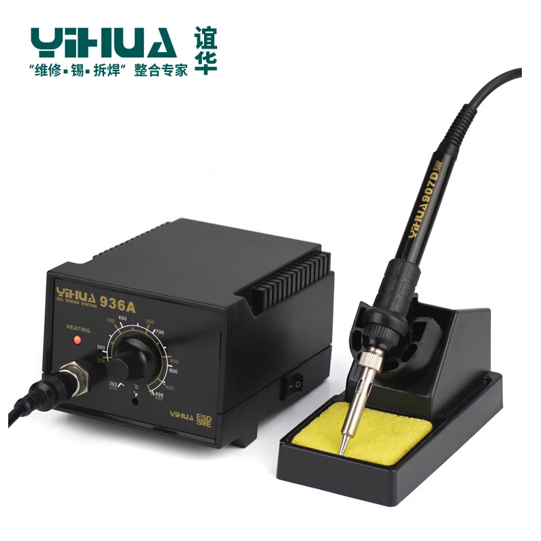 220V YIHUA 936A 60W Large Power Mobile Repairing tools Anti-static Temperature Adjustable Thermostatic Electric Soldering Iron