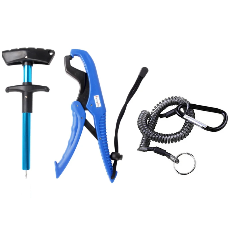 

Рыболовный захват комбинированный комплект 1 шт. Съемник крючка, 1 шт. рыболовный зажим и 1 шт. набор веревок для мужчин рыболовный инструмент