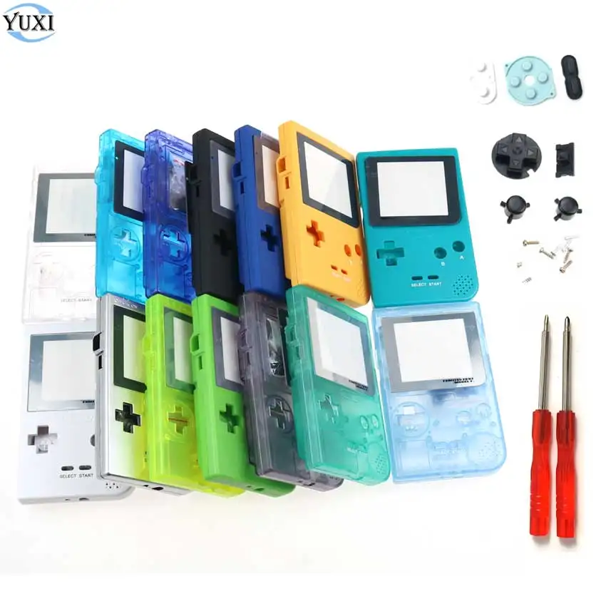 YuXi полный Чехол Корпус Замена для Gameboy Карманная игровая консоль для GBP оболочка с кнопками Набор отверток Инструменты