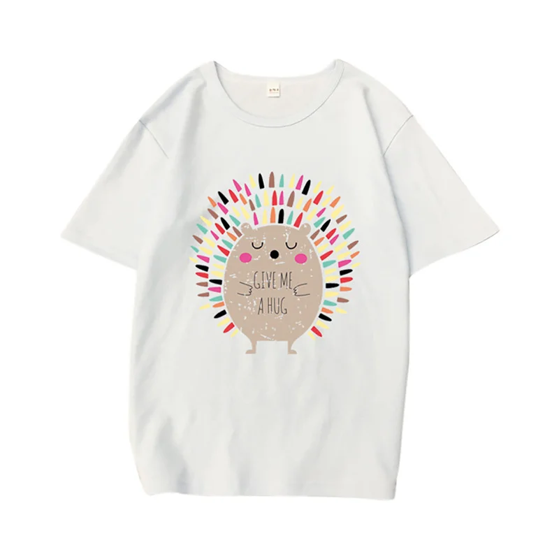 Женская футболка с милым принтом модная женская Повседневная Блузка коротким