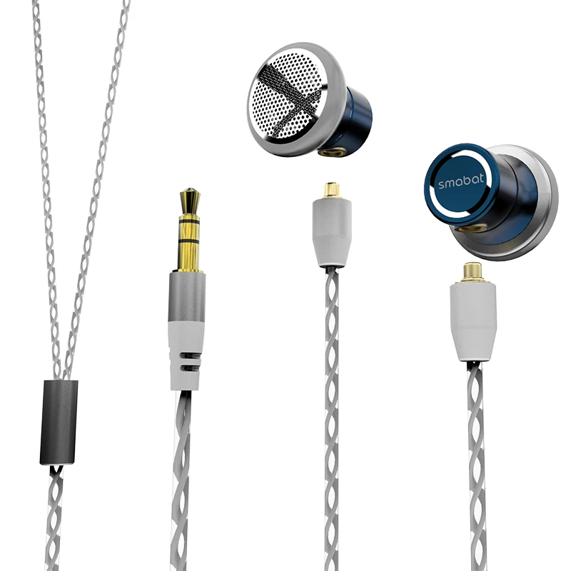 

Smabat M0 Module Earbuds Flat Earphones 15.4mm Titanium plating Film Driver Module upgrade 3.5mm Headphone Detachable MMCX Cable