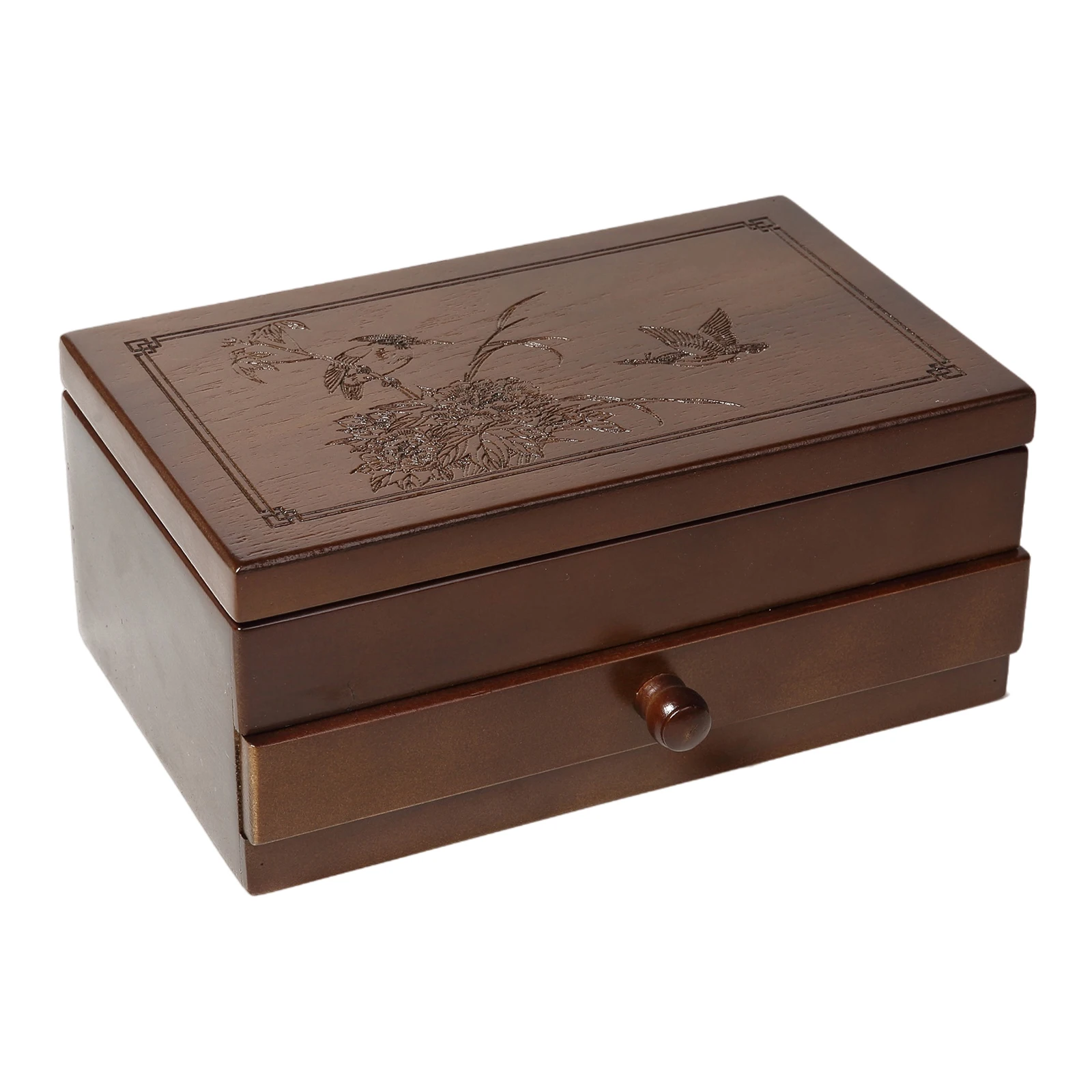 

Women Jewelry Collection Storage Box Bracelet Cuffs Earrings Rings Organizer Container 2-layer Design