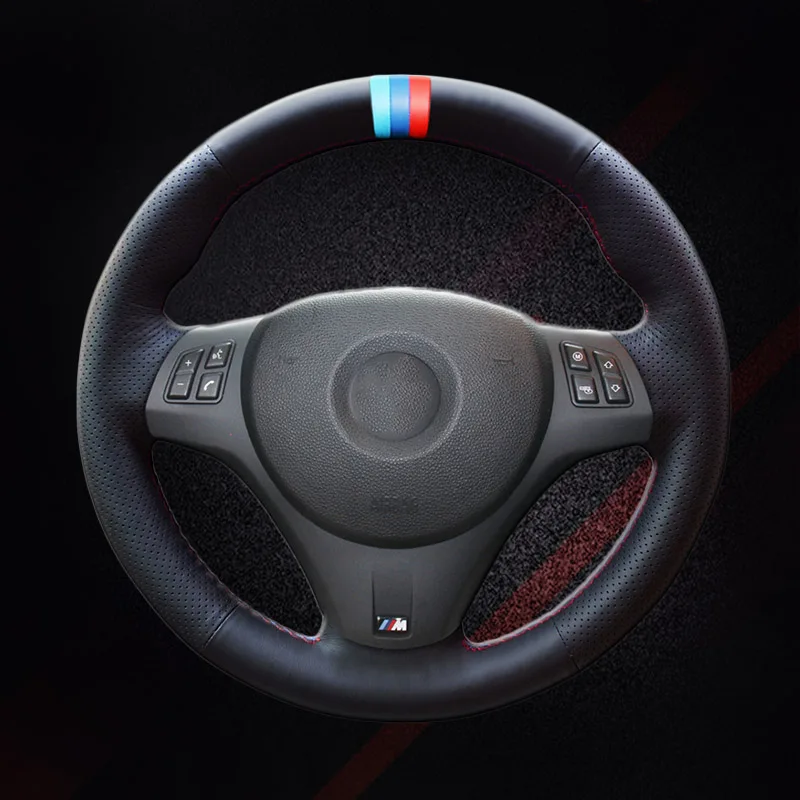 Искусственная Кожа Авто оплетка на рулевое колесо Крышка для BMW M Sport M3 E90 E91 E92 E93 E87