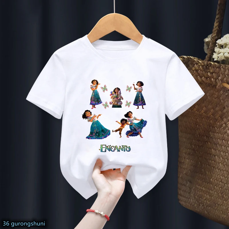 

T-shirt for girls/boys cute Encanto cartoon print girls clothes summer fashion children tshirt girls t shirt for girls clothes