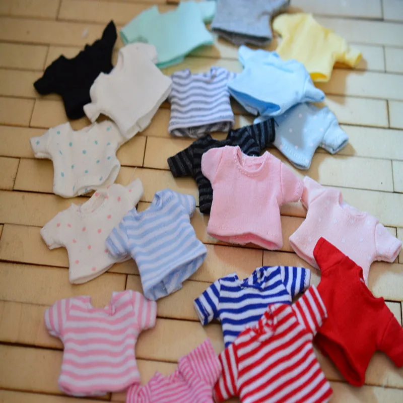 Новый комплект футболка с коротким рукавом] OB11 Топ 1/12 кукольный наряд (подходит