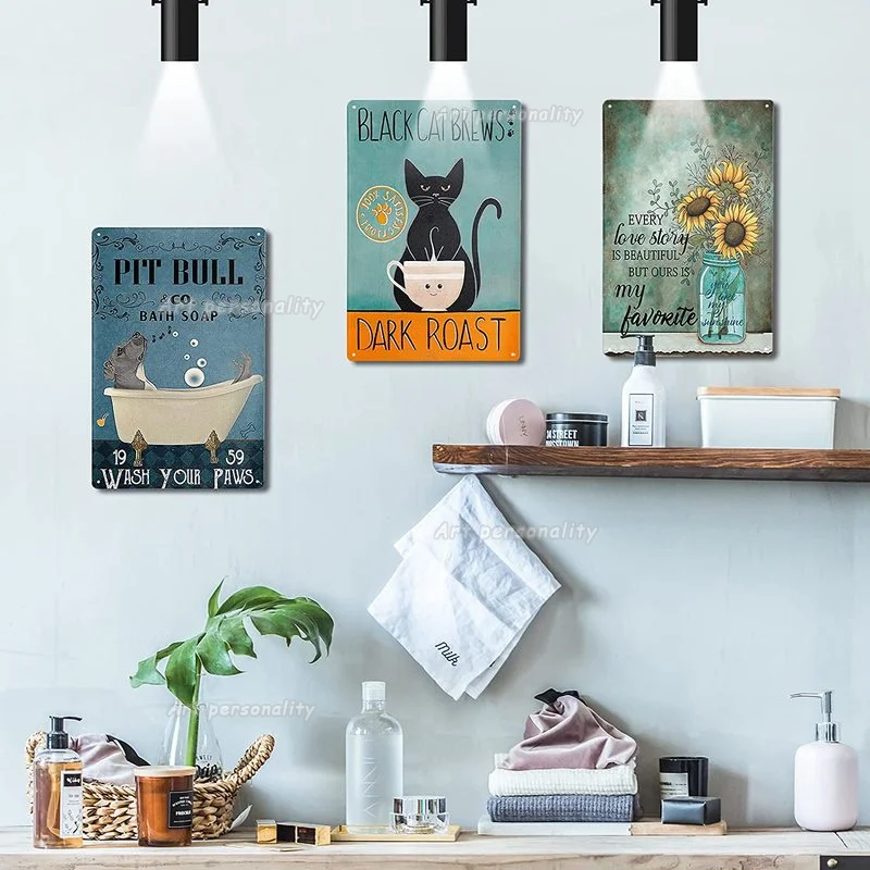 Металлическая вывеска в виде французского бульдога кофейного клуба собак