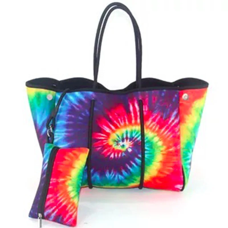 Неопреновая Сумочка Tie Dye модные дизайнерские пляжные сумки женская Повседневная