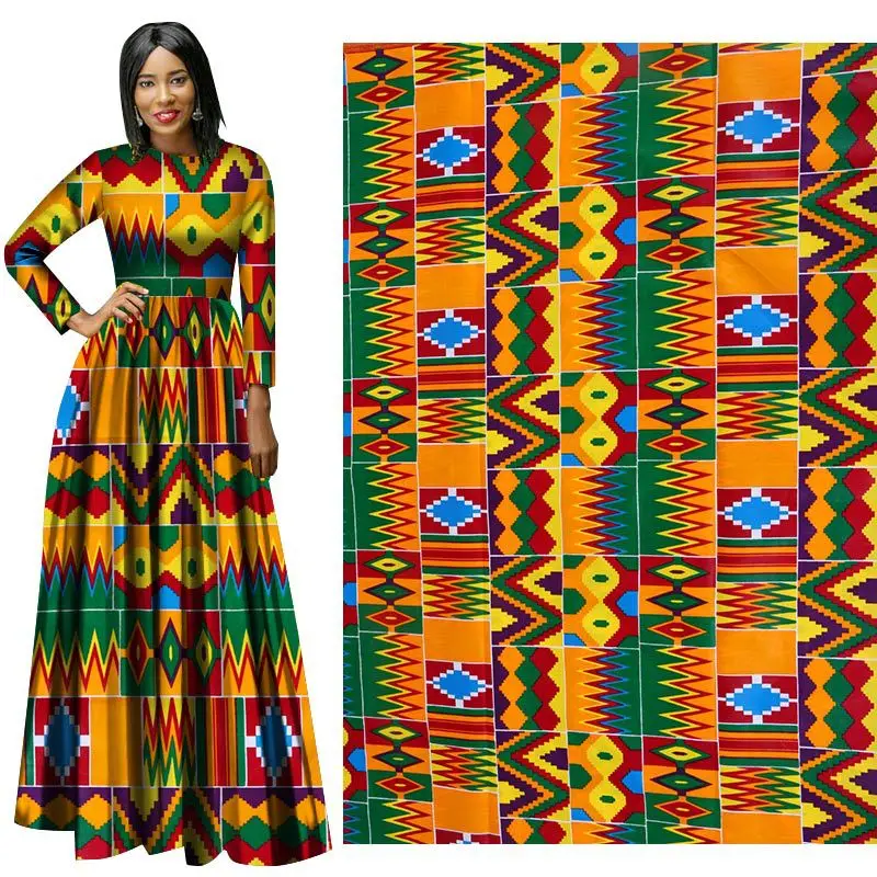 Африканский Анкара принты kente воск tissu хлопок настоящий голландский воск высокое качество Африка швейный материал для вечернего платья 6 ярдов